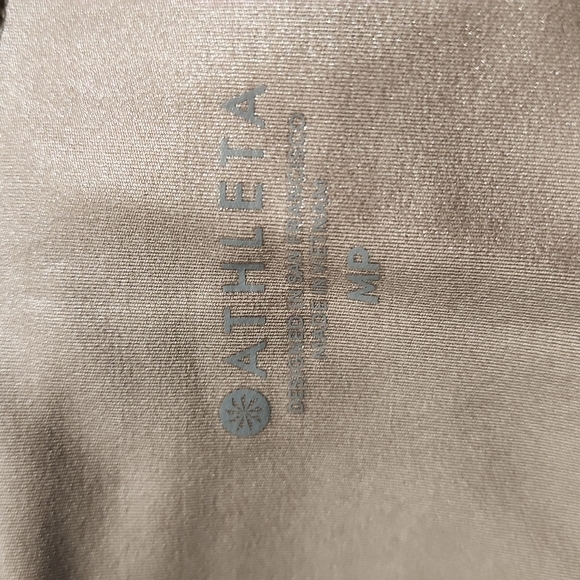 Athleta Shine Taupe Leggings, Size MP - Picture 2 of 7